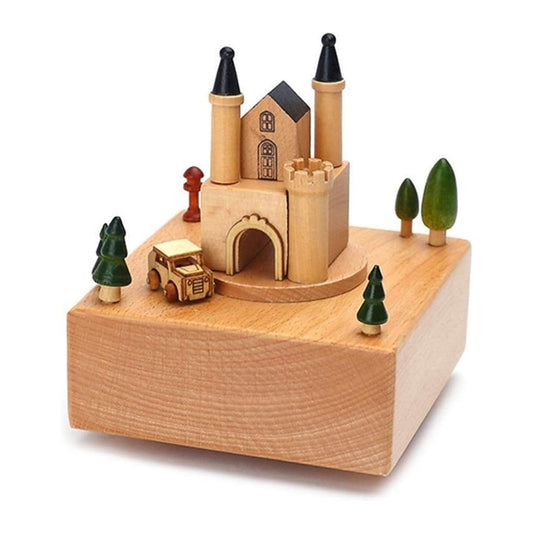 Ma Boîte Enchantée – Boîte à musique Château féerique en bois de hêtre