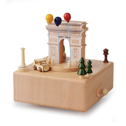 Ma Boîte Enchantée – Boîte à musique Arc de Triomphe en bois de hêtre